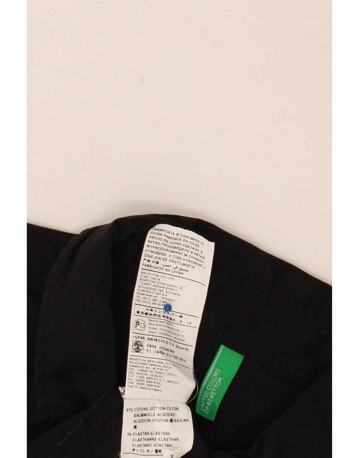 Camicia pullover da donna Benetton UK 18 XL cotone nero