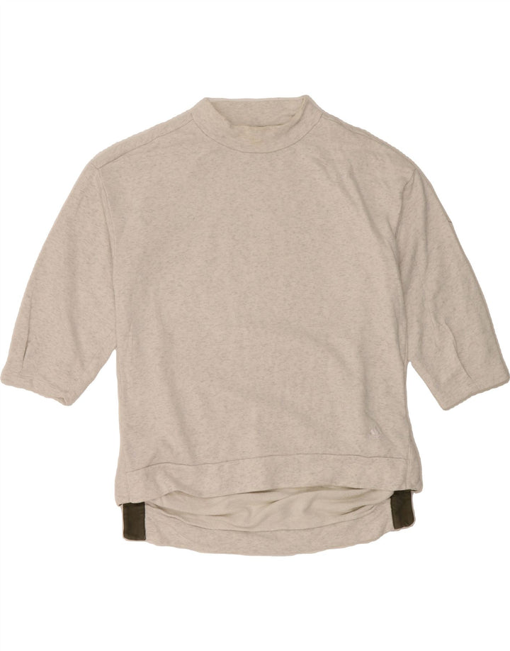 ADIDAS Womens Oversized Graphic Sweatshirt Jumper UK 12 Medium Grey Vintage Adidas and Second-Hand Adidas from Messina Hembry 