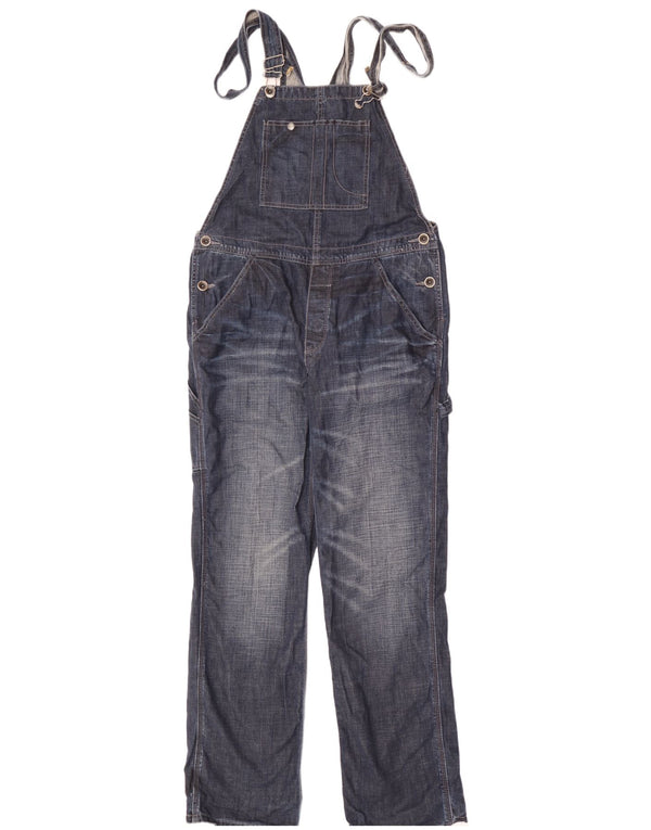 Salopette dritta da uomo Rifle Jeans a gamba larga taglia 33 W33 L33 cotone blu