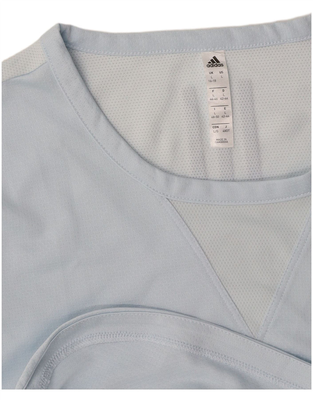 T-shirt grafica da donna ADIDAS Top UK 16/18 Large Blu