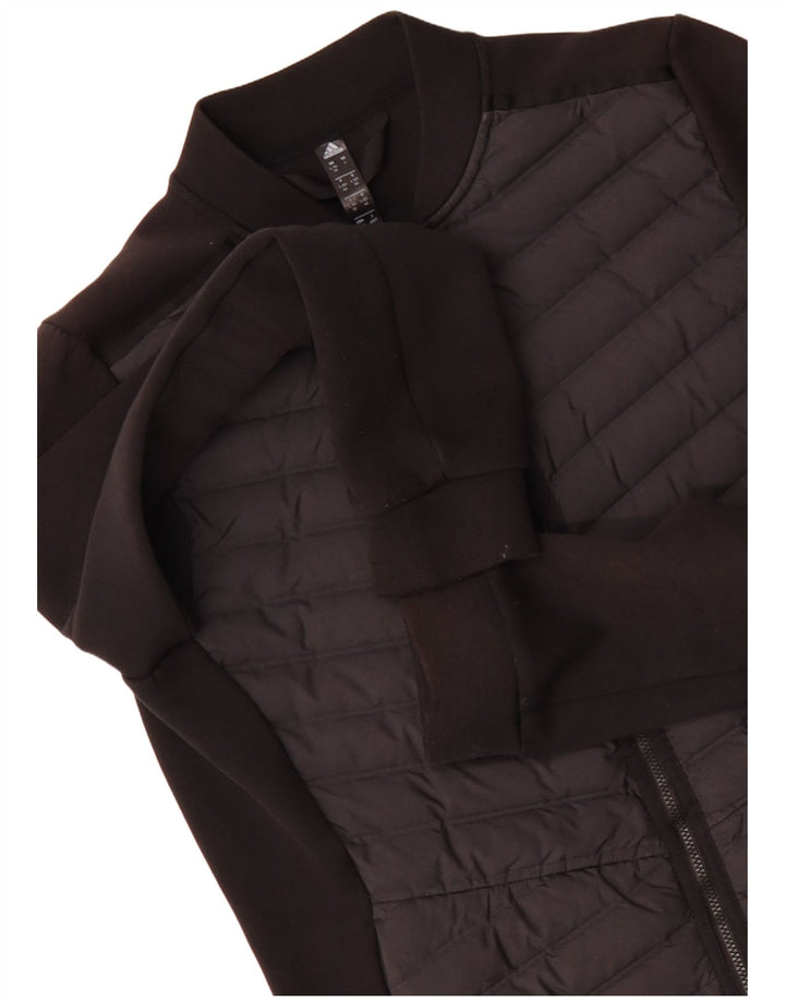 Giacca da tuta da donna Adidas UK 16/18 Large Nero Poliestere