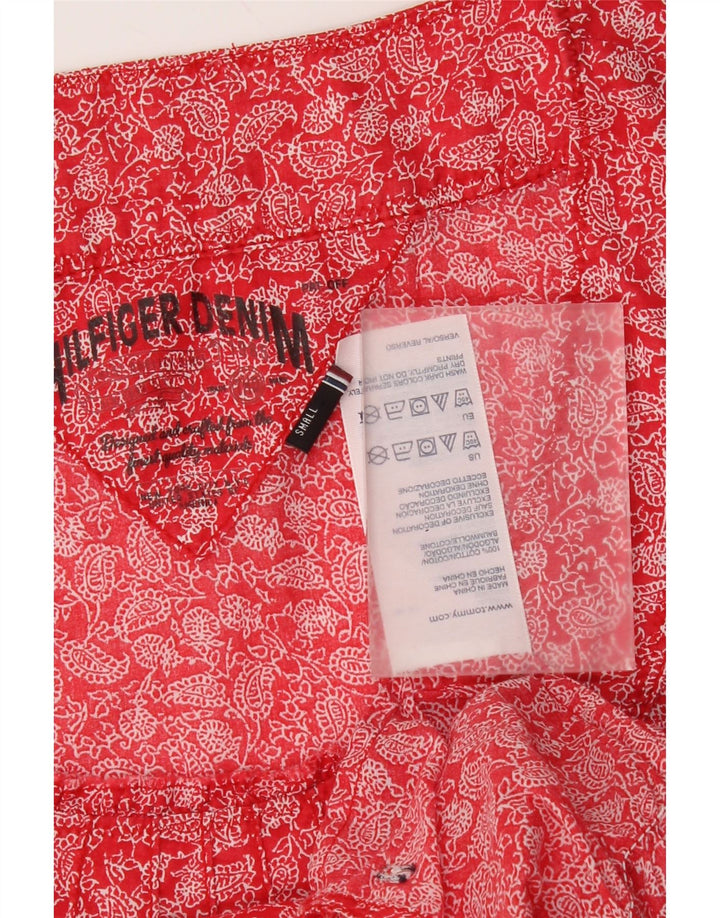 Camicetta da donna Tommy Hilfiger Top UK 10 Small Red Paisley Cotton