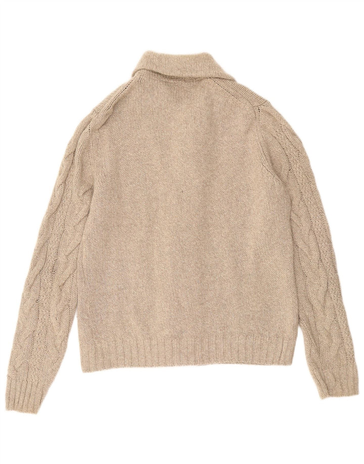 Maglione cardigan da uomo Massimo Dutti XL in lana beige