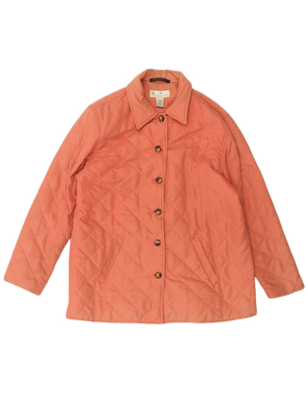 Giacca trapuntata da donna ORVIS UK 16 grande poliestere rosa