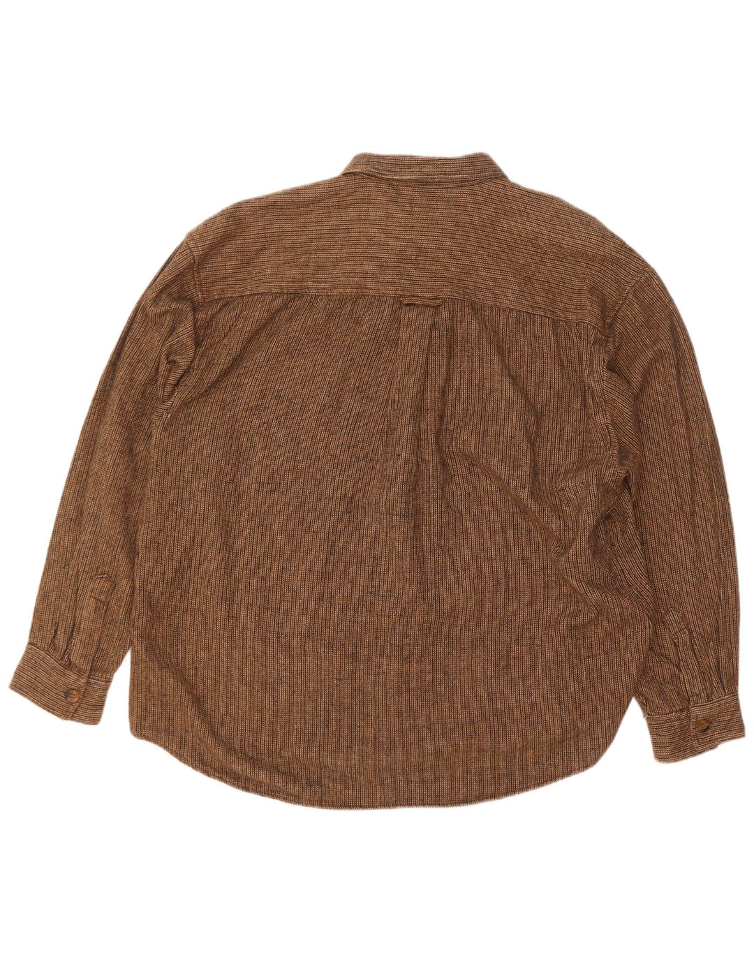 Camicia da uomo in flanella Chaser taglia 16 grande cotone a righe marroni