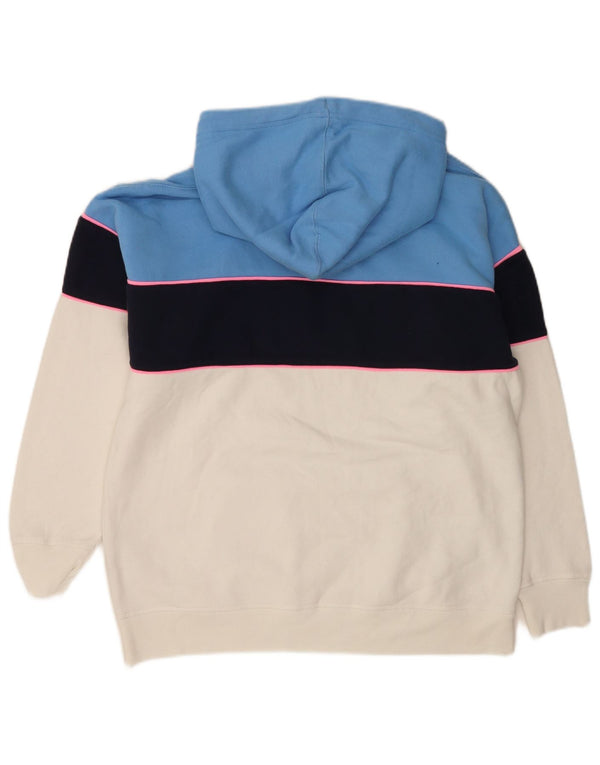 Maglione con cappuccio dalla vestibilità rilassata da donna Jack Wills UK 10 Small Blue Colourblock