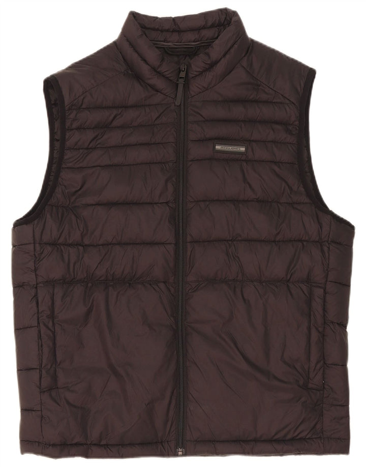 Gilet imbottito da uomo Jack & Jones UK 40 grande nylon nero