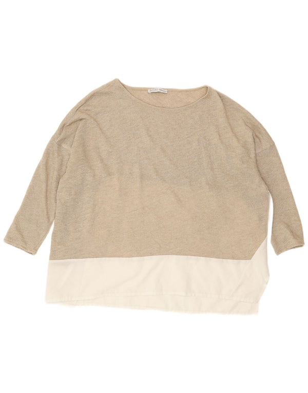 Top Zara da donna oversize in camicetta UK 10 Small color oro