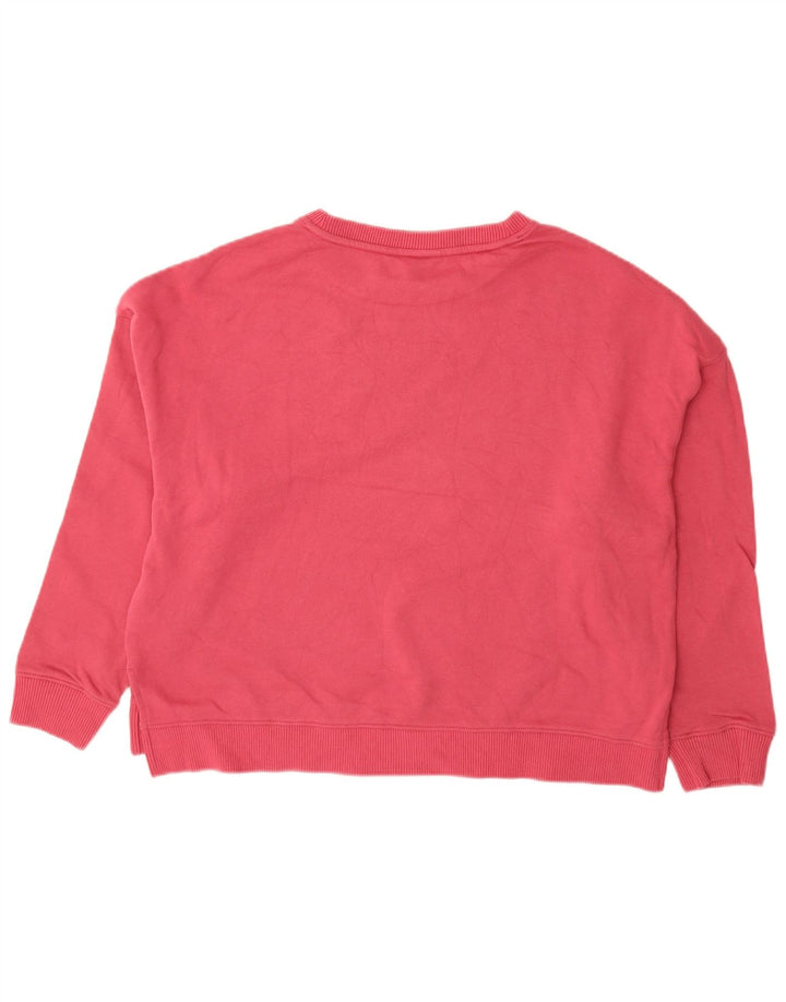 TOMMY HILFIGER Felpa con grafica da donna Maglione UK 14 Rosa medio