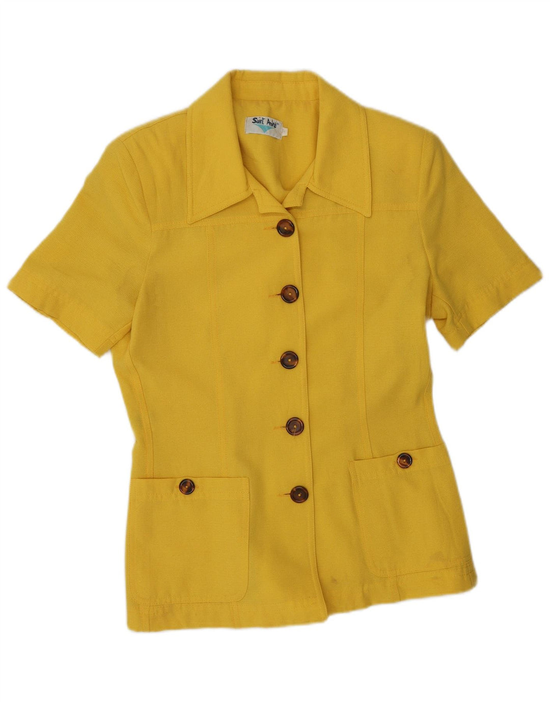 Giacca blazer a maniche corte da donna a 5 bottoni VINTAGE IT 44 Giallo medio