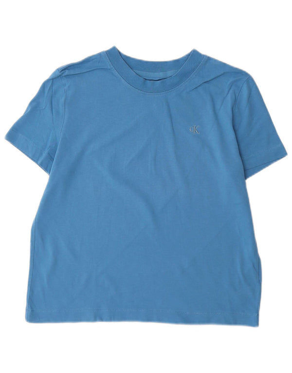 Maglietta da donna Calvin Klein Top UK 10 piccola in cotone blu