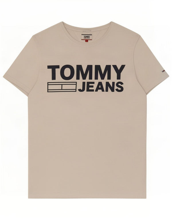 Tommy Hilfiger T-shirt grafica da uomo slim fit XL in cotone bianco