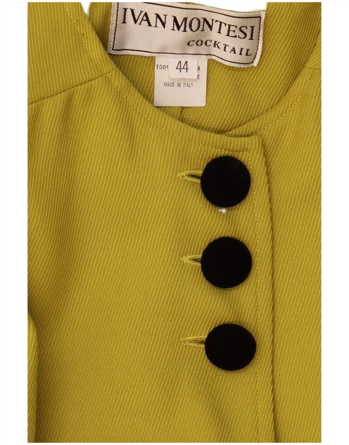 Soprabito oversize da donna vintage IT 44 Lana giallo medio