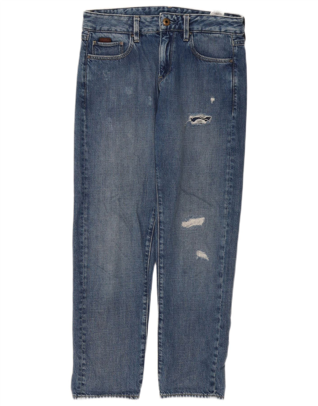 Jeans dritti invecchiati da donna G-Star W24 L30 cotone blu