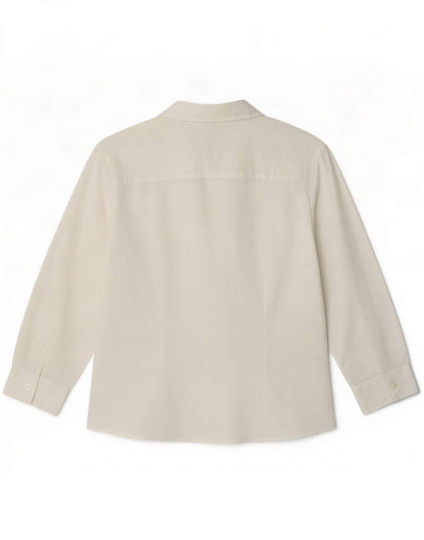 Camicia Benetton da donna con maniche a 3/4 UK 8 Small Bianca