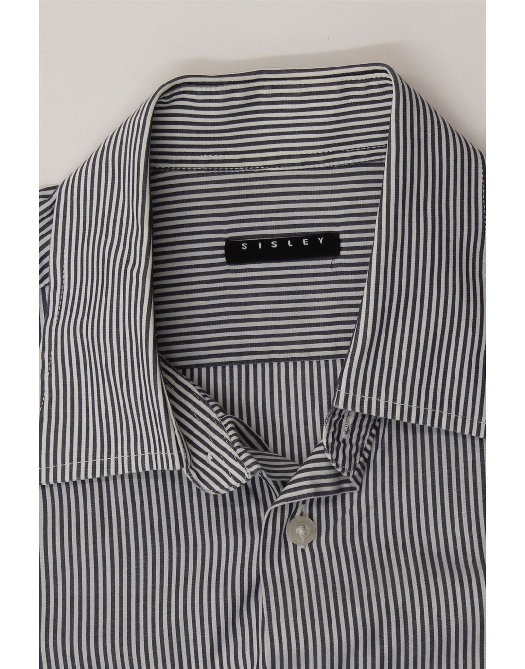 Camicia Uomo SISLEY Gessato Blu Medio