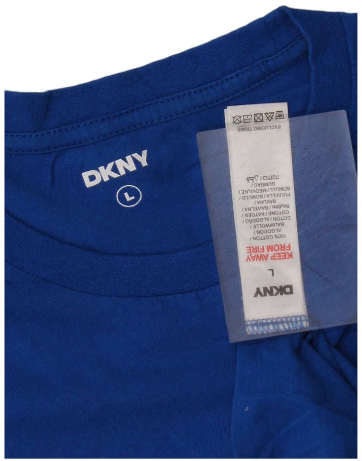 T-shirt da donna Dkny Top UK 14 grande cotone blu