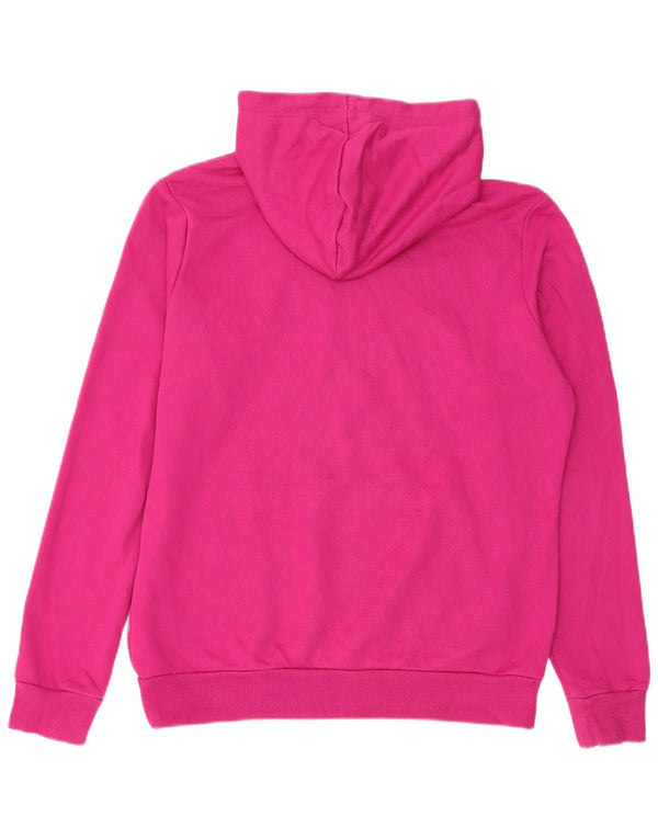 Felpa con cappuccio grafica da donna Puma UK 14 cotone rosa medio