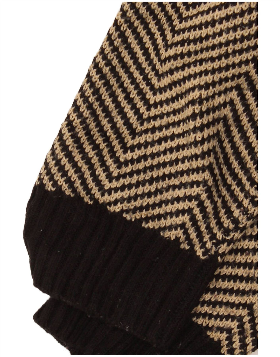 Maglione cardigan aperto con linea lunga da donna Autograph UK 14 Chevron nero medio