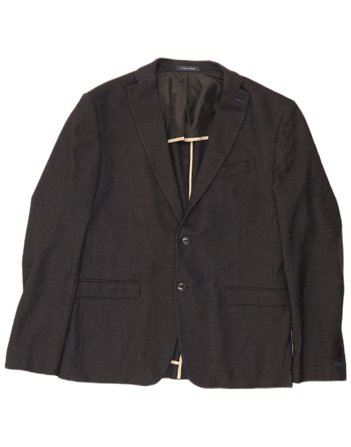 Giacca blazer da uomo a 2 bottoni Zara EU 54 XL nera