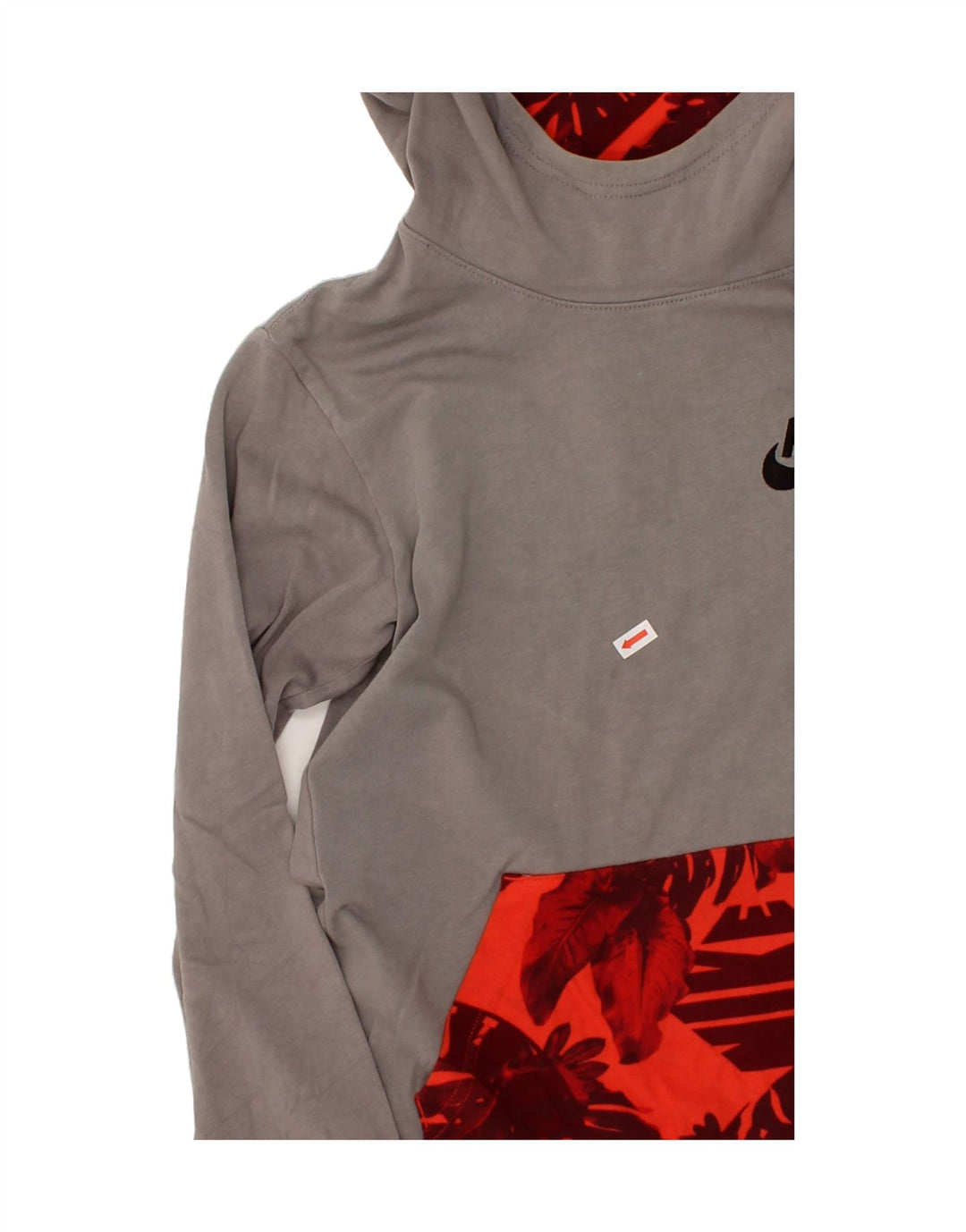 NIKE Womens Graphic Hoodie Jumper UK 12 Medium Grey Cotton Vintage Nike and Second-Hand Nike from Messina Hembry 
