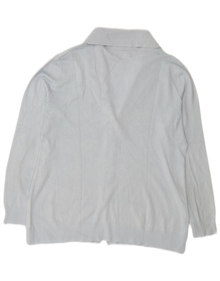 Maglione cardigan da donna Zara UK 16 grande rayon blu