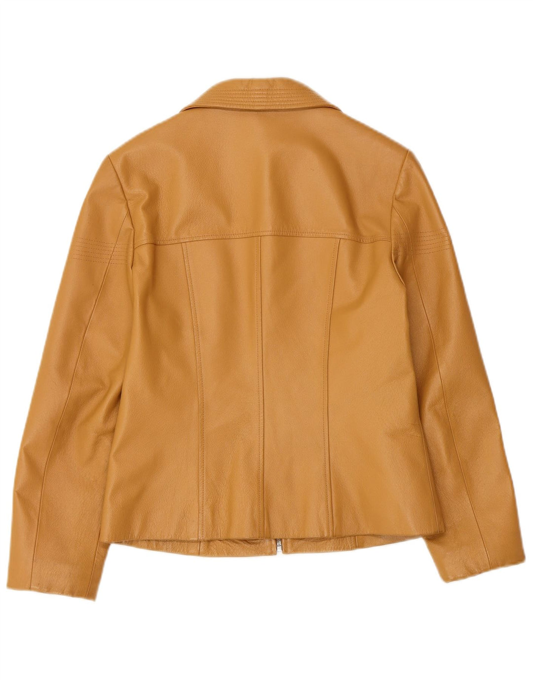 TOGETHER Giacca in pelle da donna UK 8 Piccola pelle beige