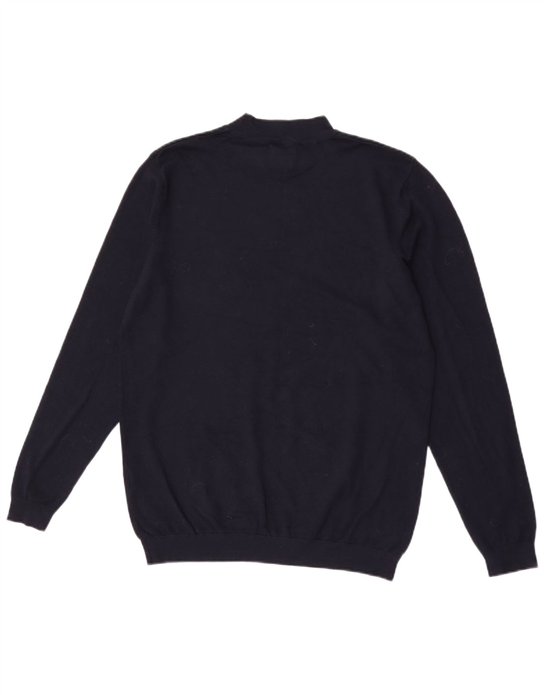Maglione Zara da uomo girocollo in viscosa blu navy medio