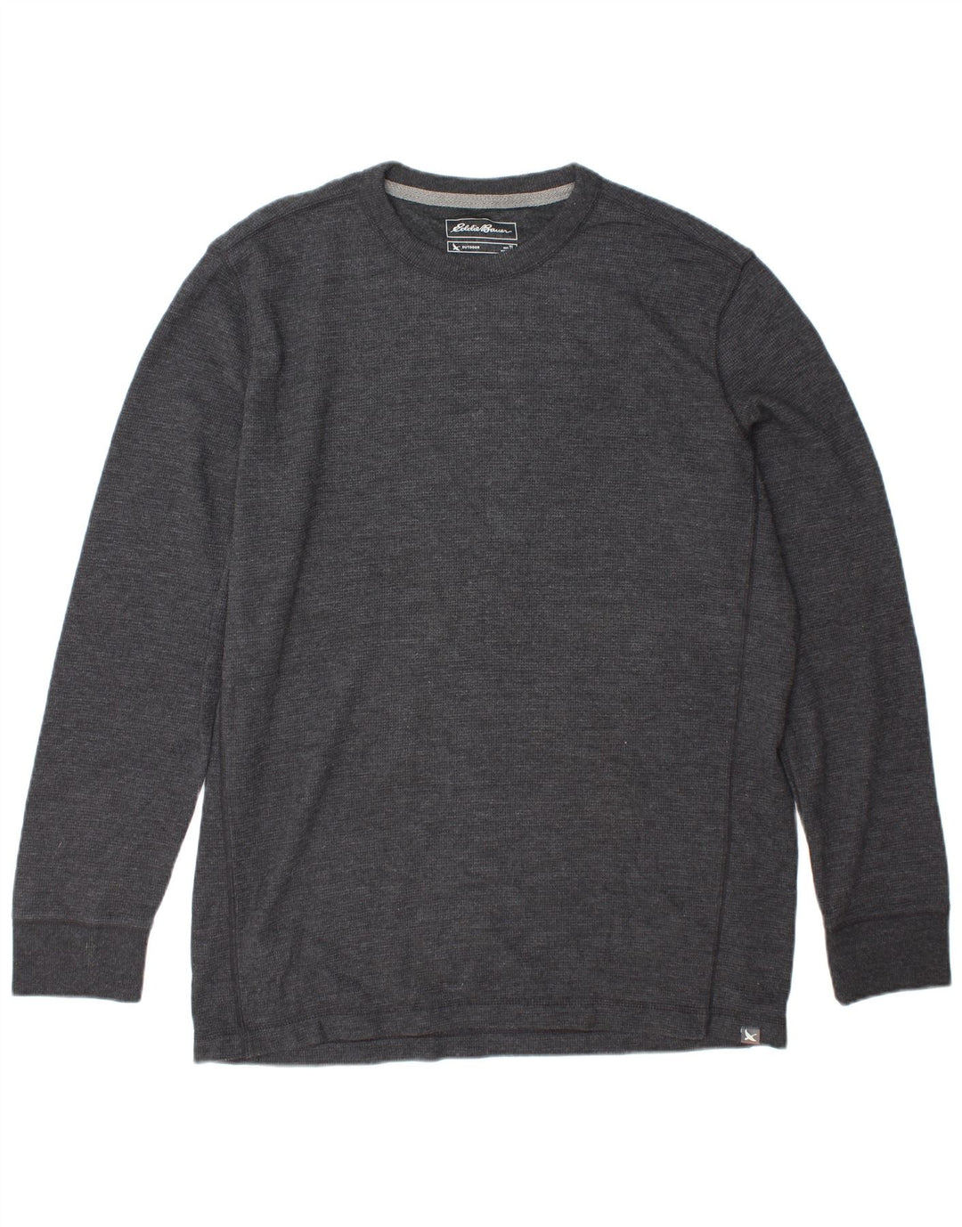 EDDIE BAUER Top da uomo a manica lunga grande in cotone grigio