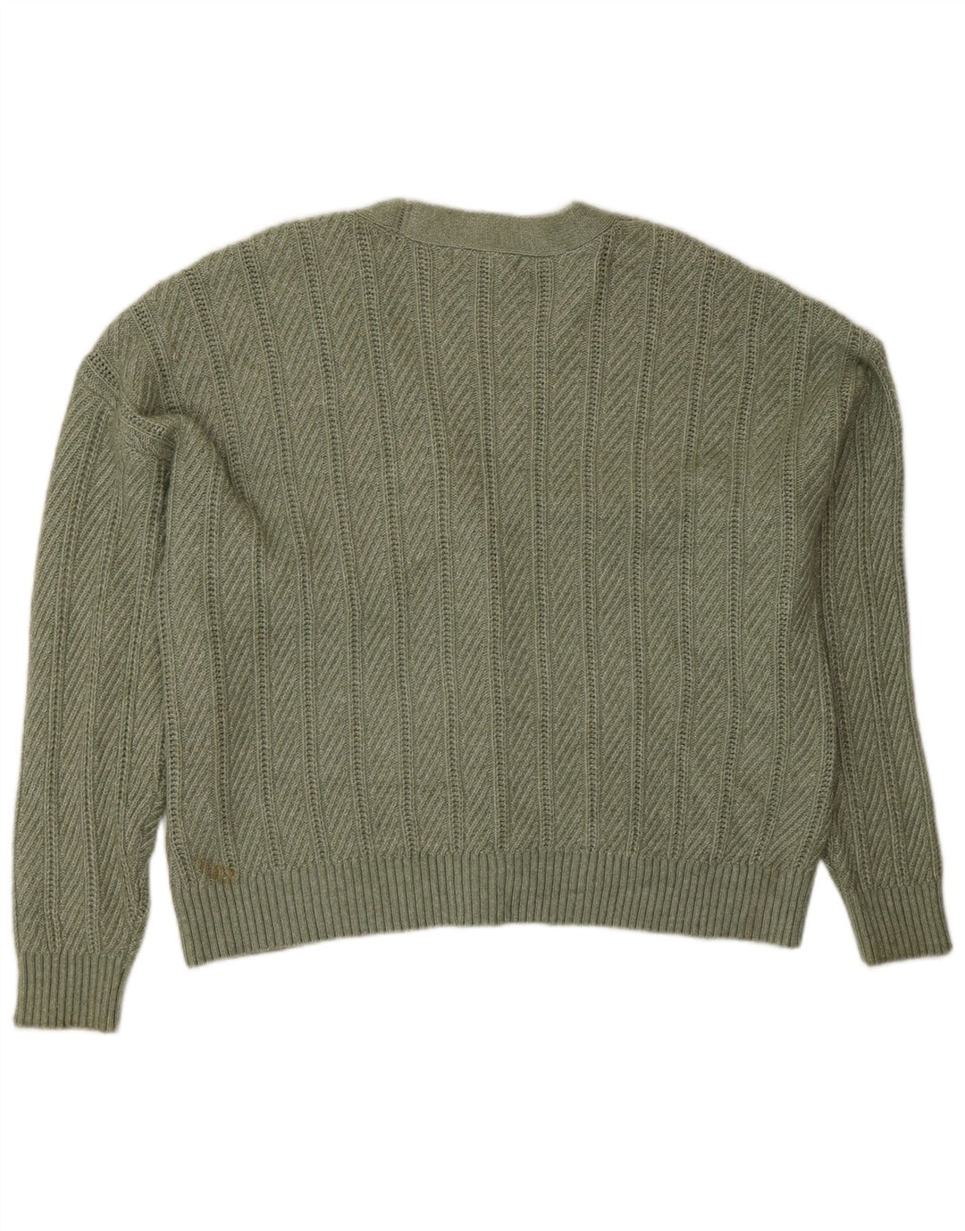 Maglione cardigan da donna Marks & Spencer UK 18 XL poliestere verde