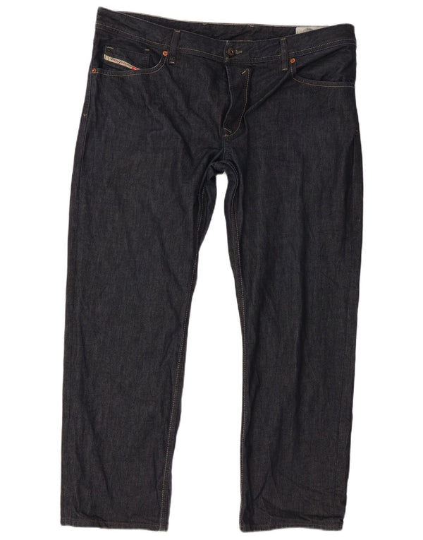 Jeans dritti regolari Waykee da uomo Diesel W40 L30 cotone blu navy