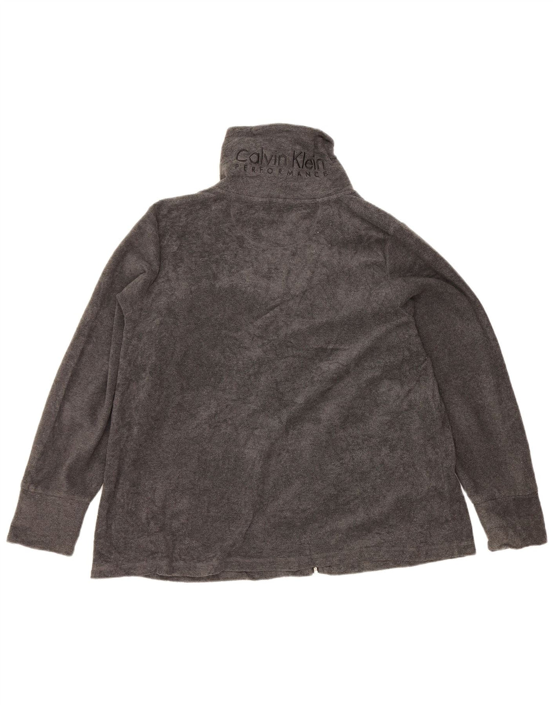 Giacca in pile grafica da donna Calvin Klein UK 20 2XL Poliestere grigio