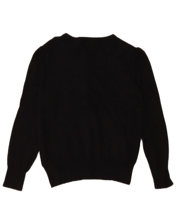 Maglione cardigan da donna Marks & Spencer UK 14 Viscosa nera media