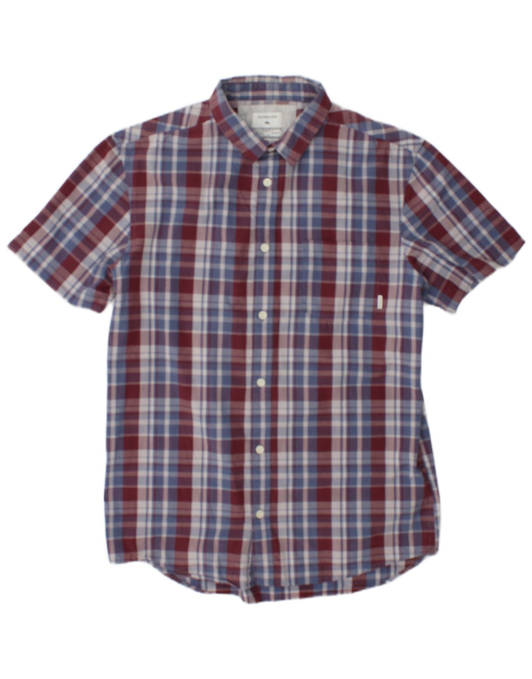 Camicia a maniche corte da uomo Quiksilver in cotone a quadri multicolore medio