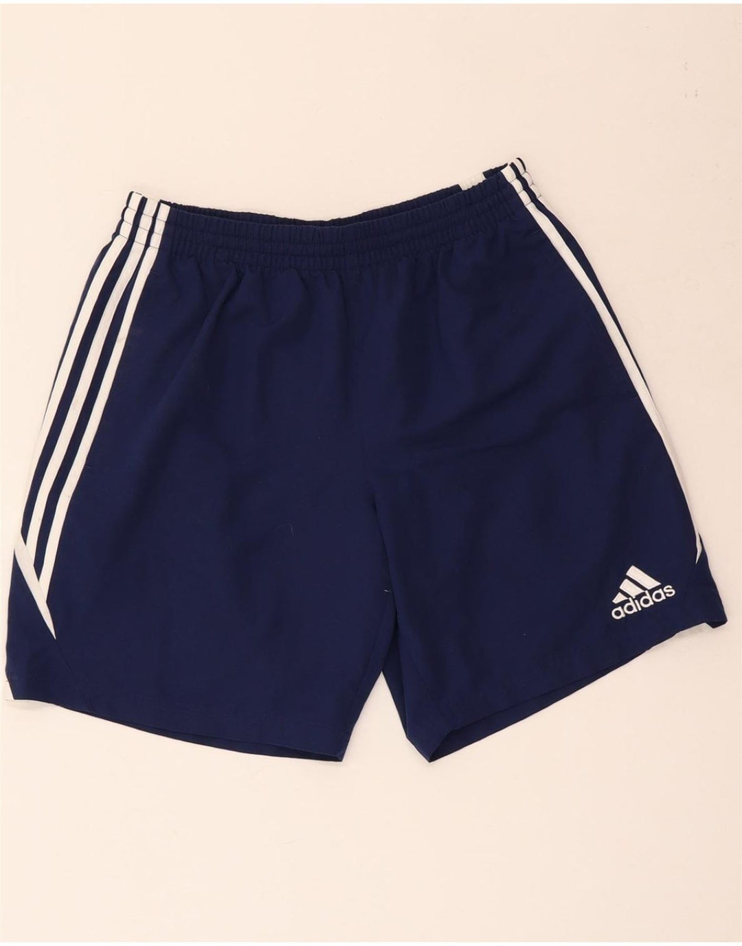 Pantaloncini sportivi da uomo ADIDAS grandi in poliestere color block blu navy