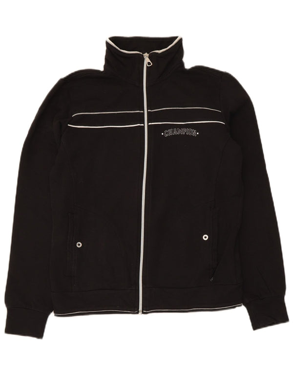 Giacca da tuta da donna Champion UK 10 piccola in cotone nero