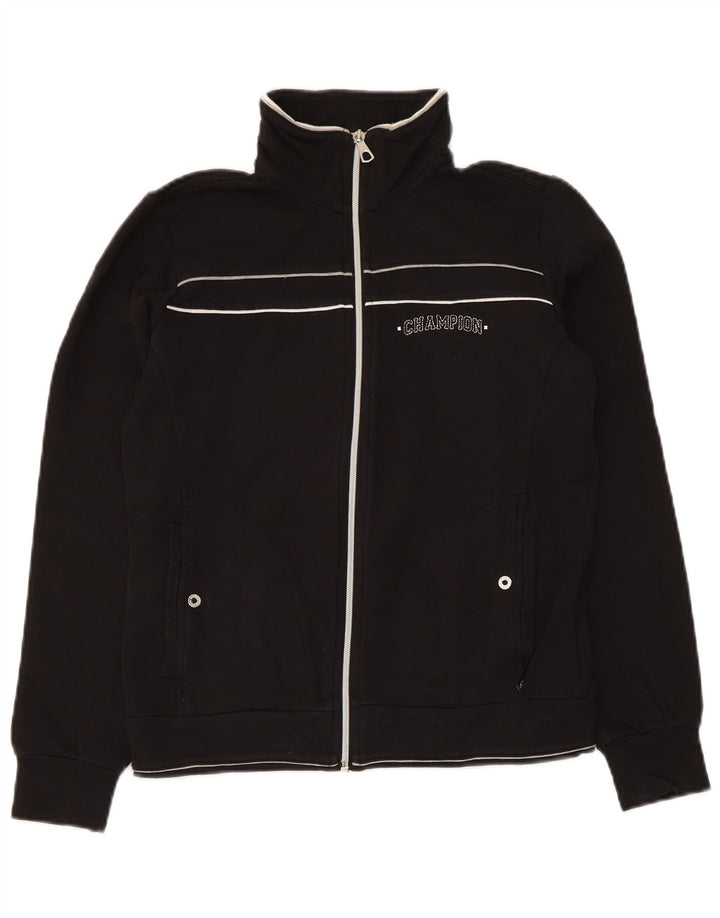 Giacca da tuta da donna Champion UK 10 piccola in cotone nero