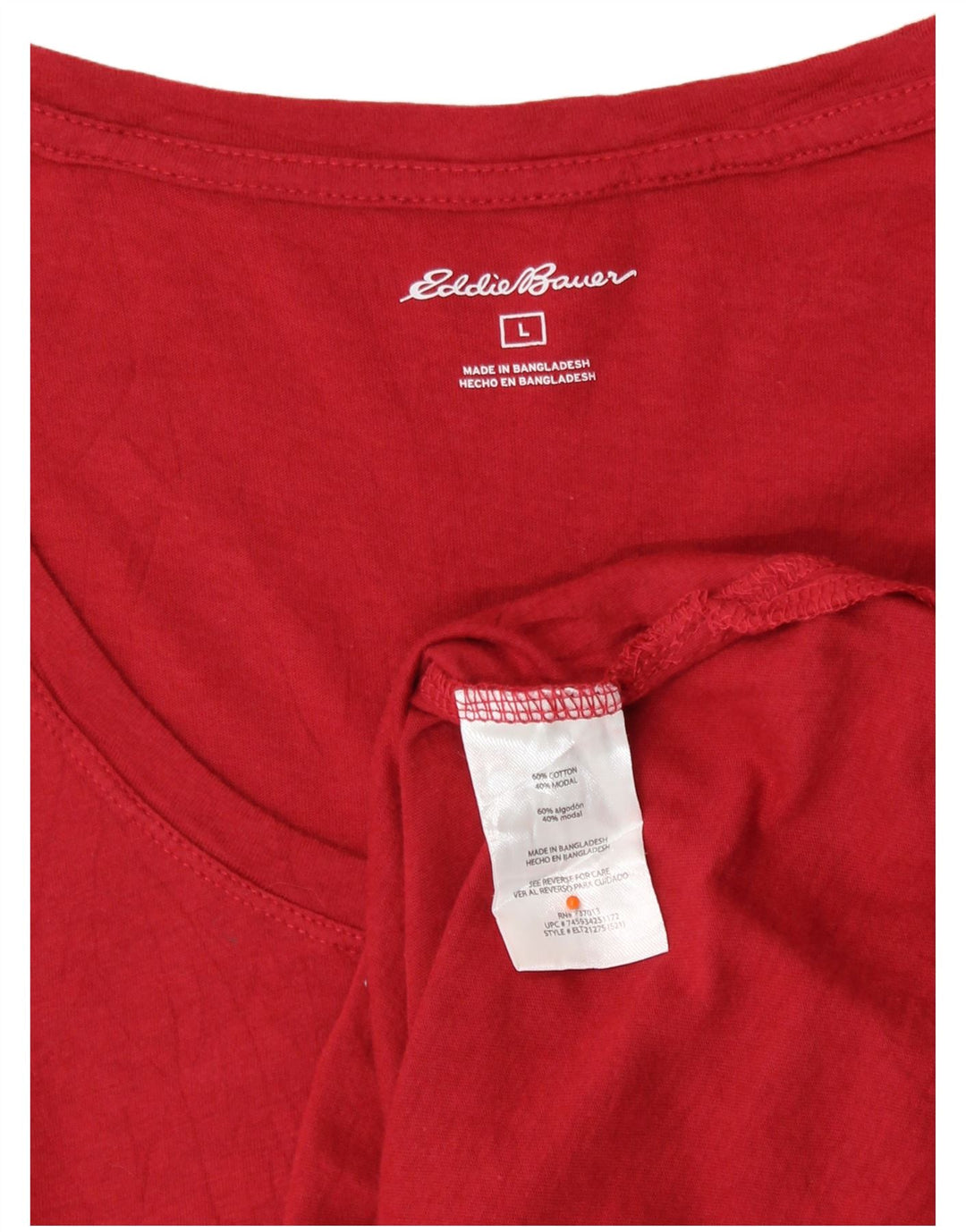 T-shirt da donna EDDIE BAUER UK 16 grande rossa