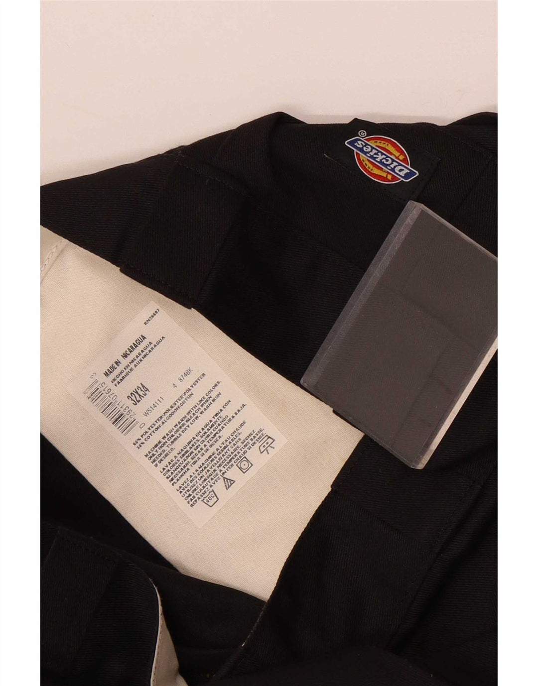 Pantaloni chino dritti da uomo Dickies W32 L34 poliestere nero