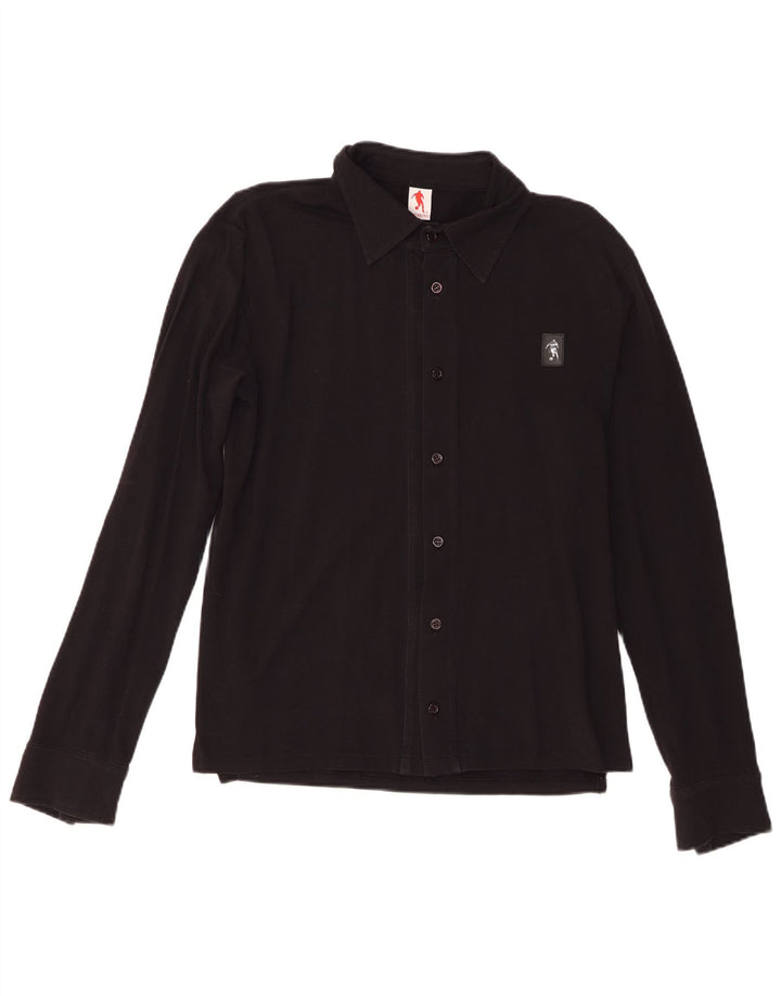 Camicia da uomo Bikkembergs grande in cotone nero
