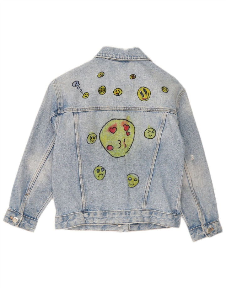 Giacca in denim grafico per ragazze Zara 8-9 anni Blu