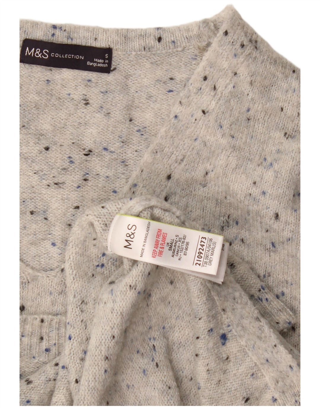 Maglione maglione oversize da donna con scollo a V UK 10 piccolo