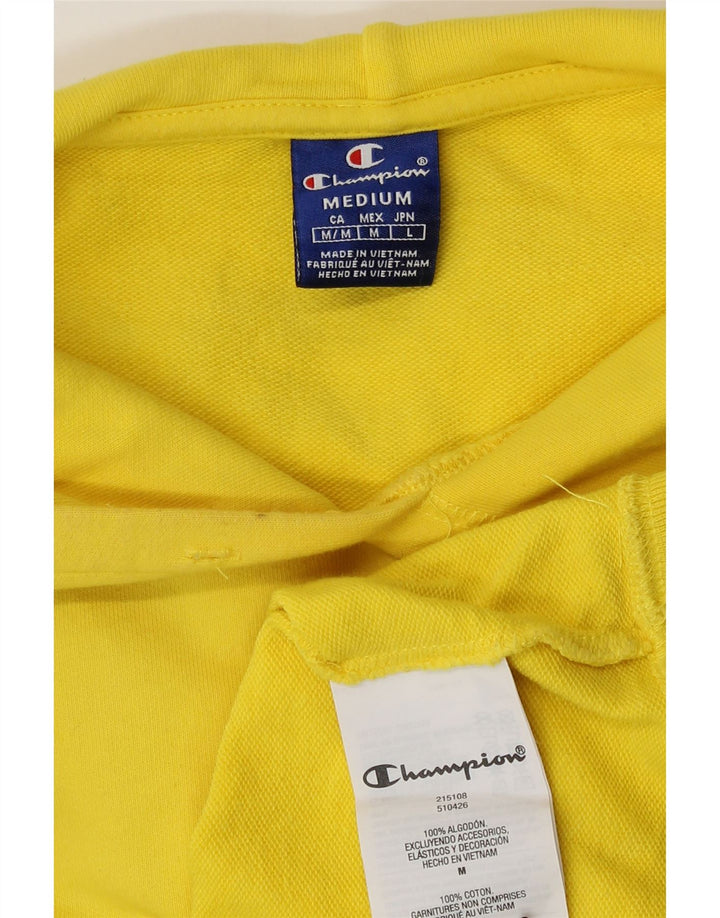Felpa con cappuccio da uomo Champion in cotone giallo medio