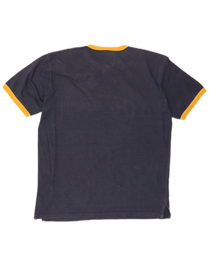 T-shirt grafica da uomo Converse Top XL in cotone blu navy