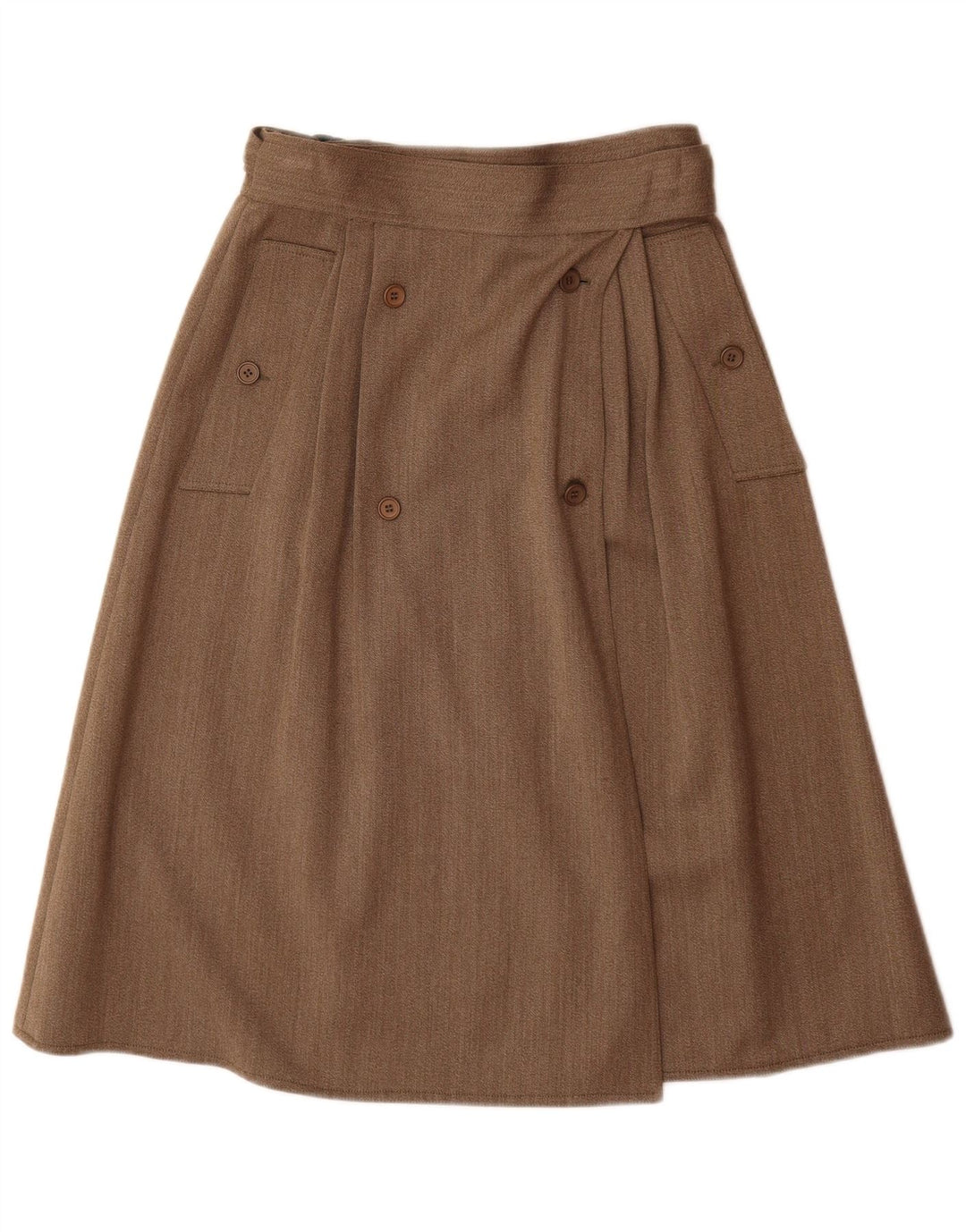 Gonna a trapezio da donna a vita alta Cadette IT 44 media W26 Beige Lana