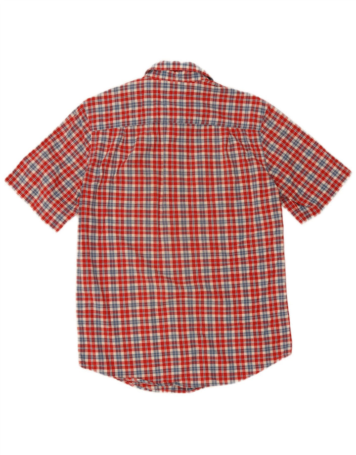 Camicia a maniche corte da uomo L.L.Bean in cotone a quadri rossi piccoli