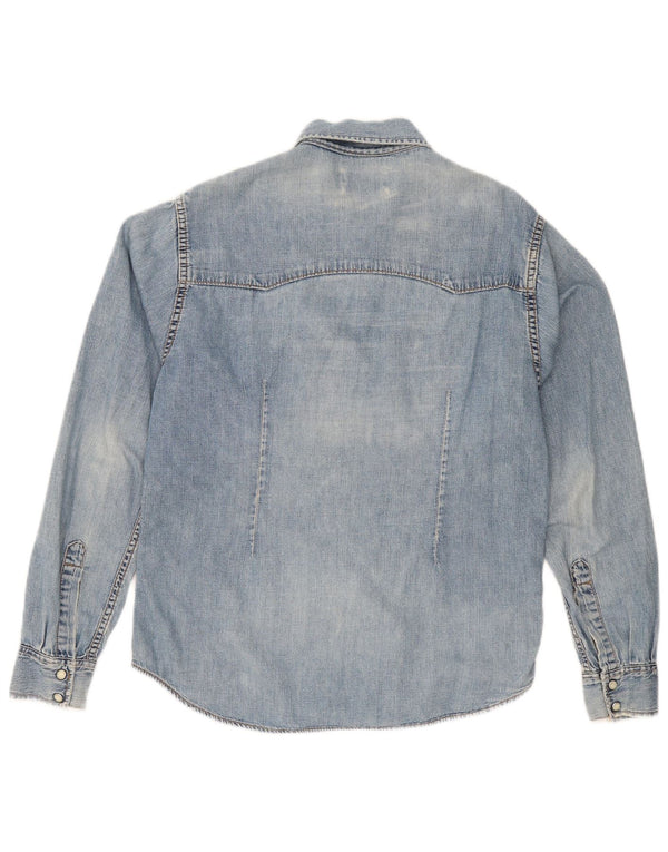Camicia in denim da donna Lee UK 16 grande cotone blu