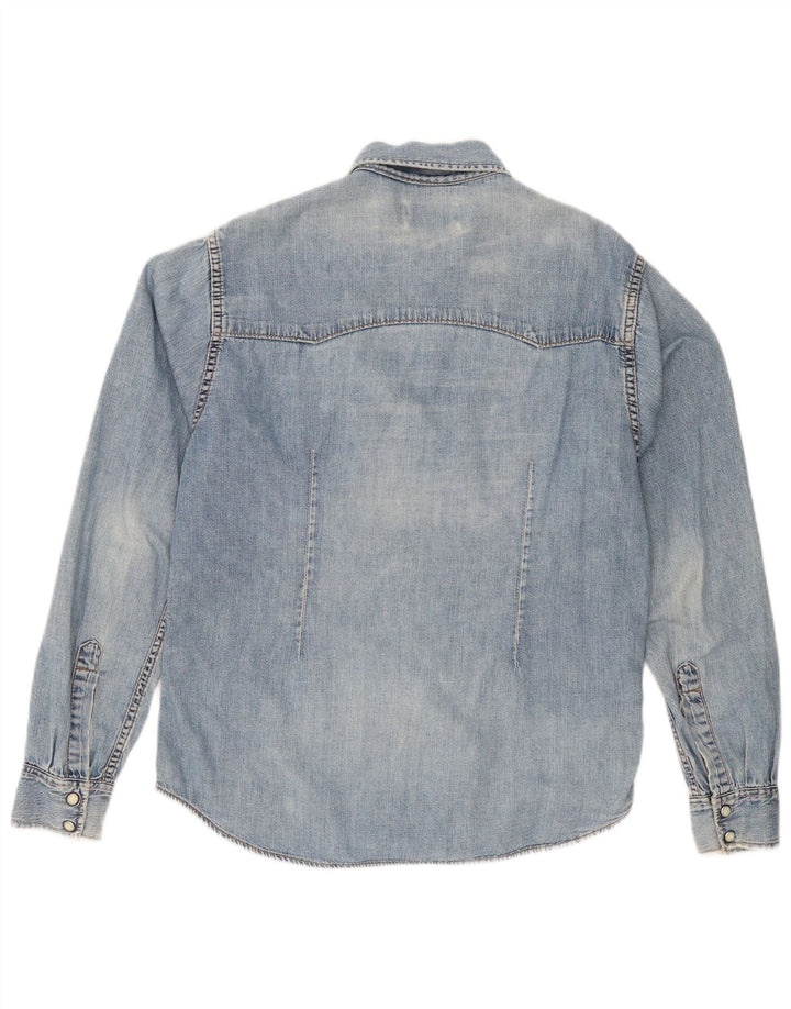 Camicia in denim da donna Lee UK 16 grande cotone blu