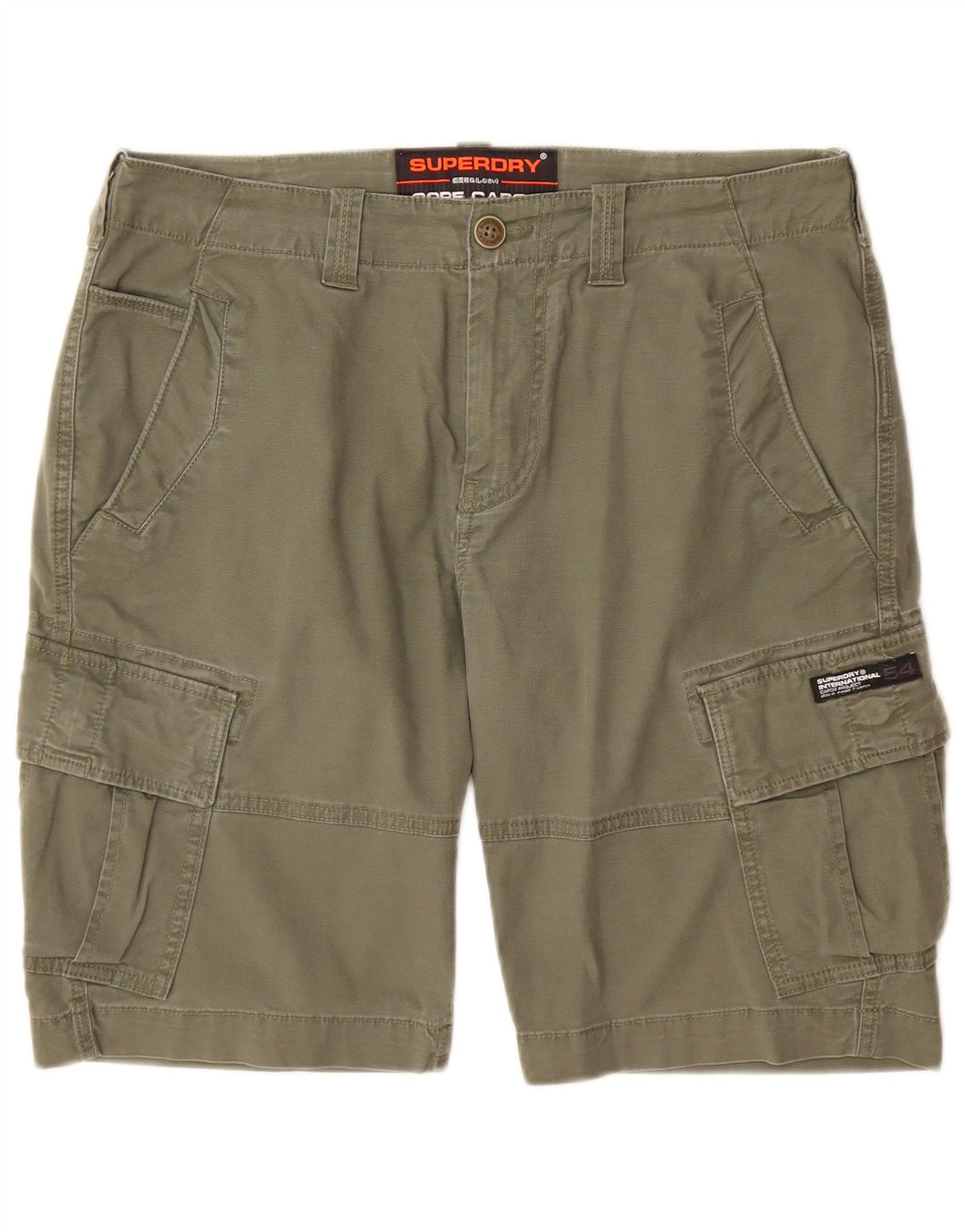 Pantaloncini cargo da uomo Superdry W32 cotone kaki medio