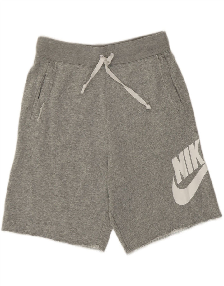 Pantaloncini sportivi Nike da uomo con grafica piccola in cotone grigio
